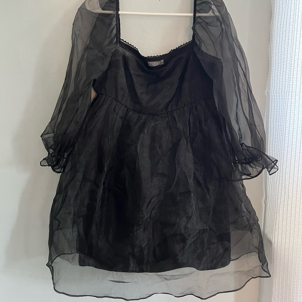 Lichi Black Babydoll Dress
